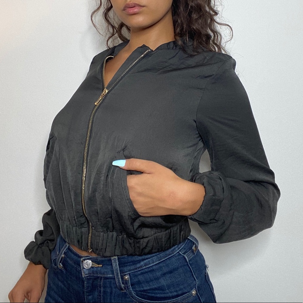 Zip up bomber jacket